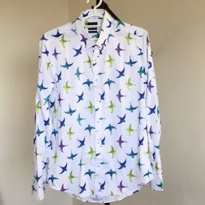 Birds printed dress shirt